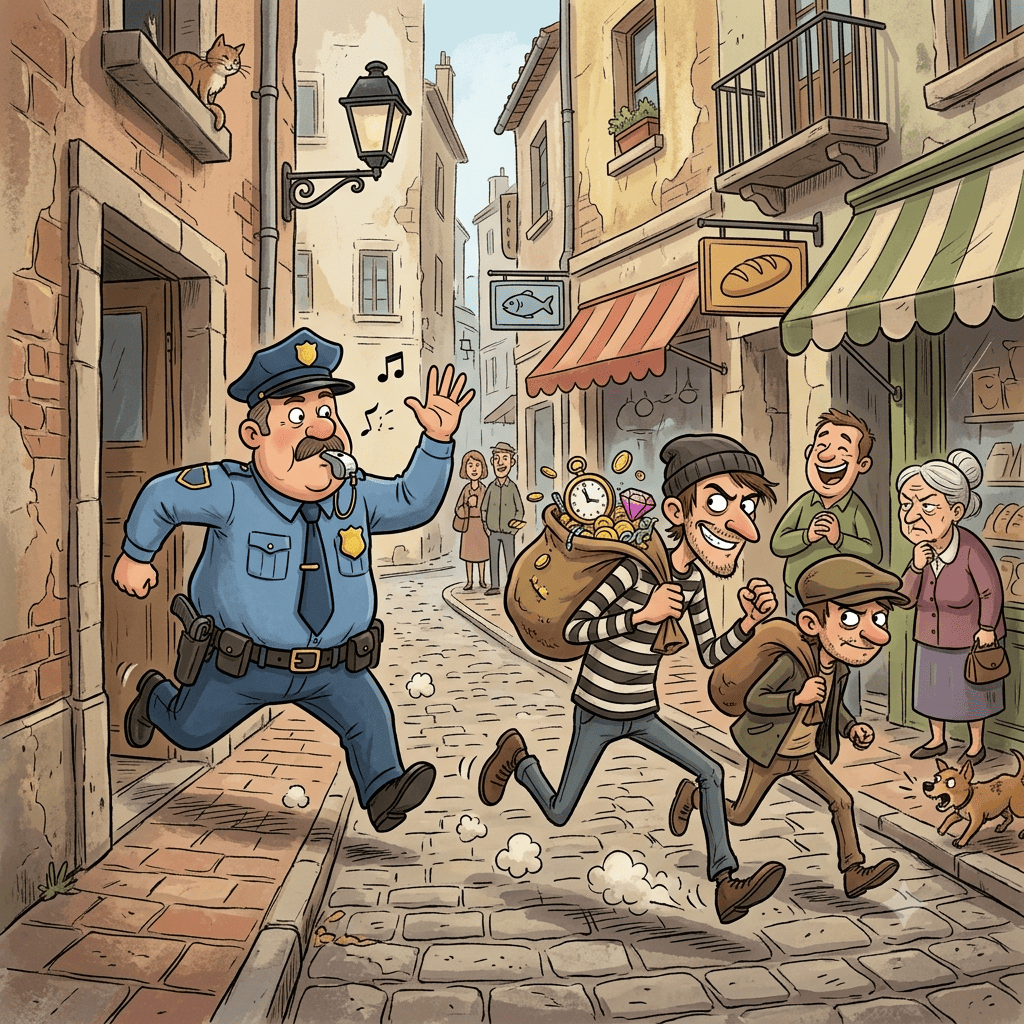 chistes de policias y ladrones callejeros