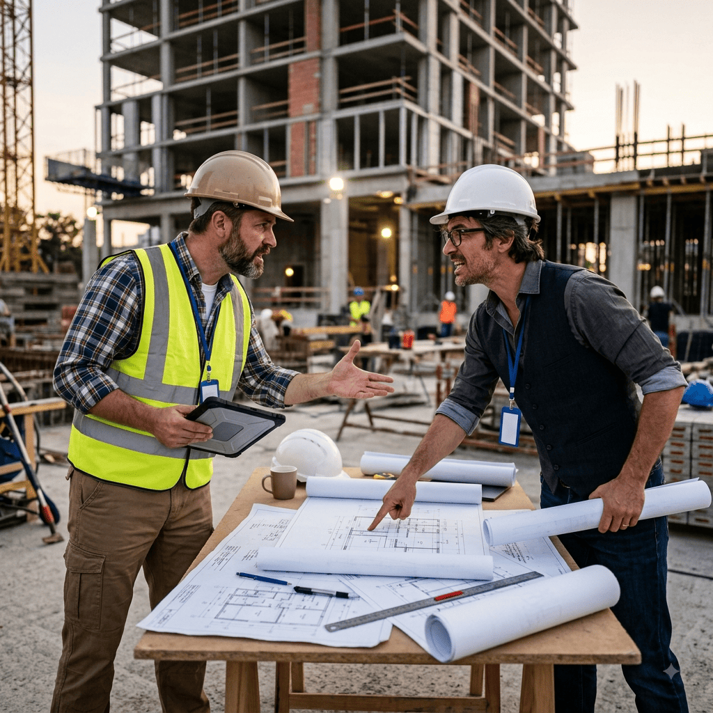 chistes de ingenieros y arquitectos discutiendo
